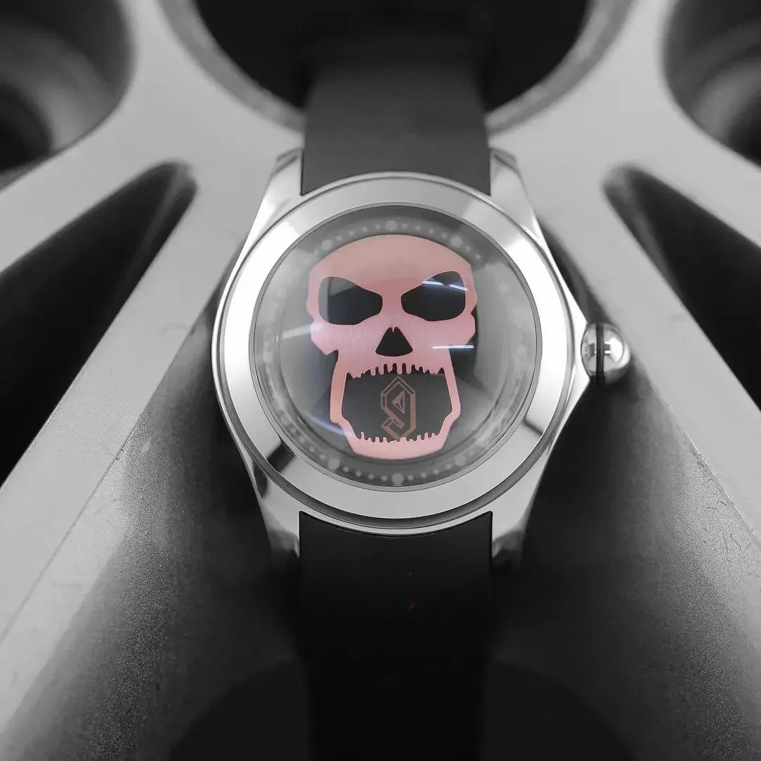 Фото Skull Bubble Watch Fully Automatic Men's Mechanical Watch Luminous Waterproof Design Large Dial №3