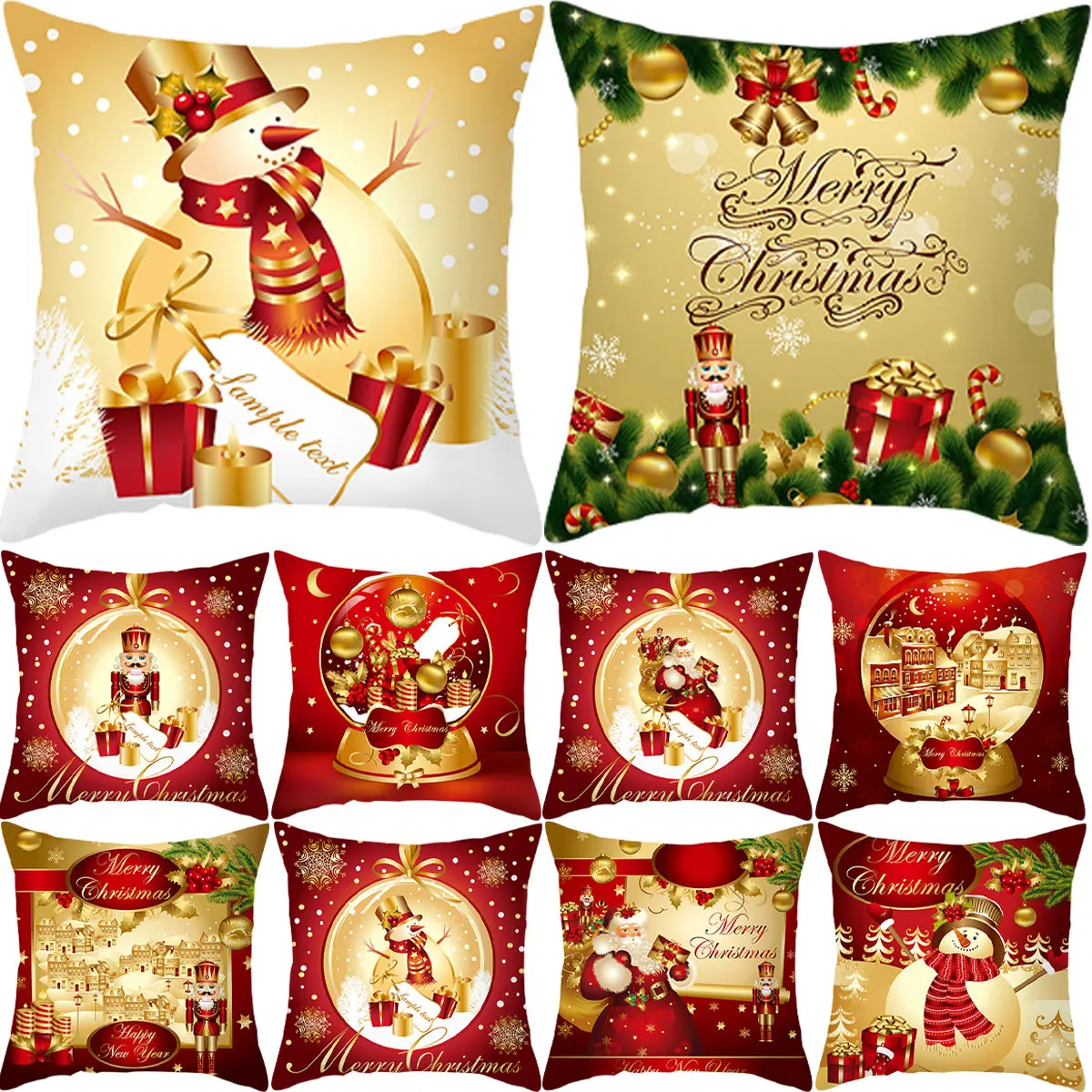 

Christmas Cushion Cover Santa Claus Snowman Pillowcase Merry Christmas Decorations 2023 Xmas Navidad Noel Gifts New Year 2024