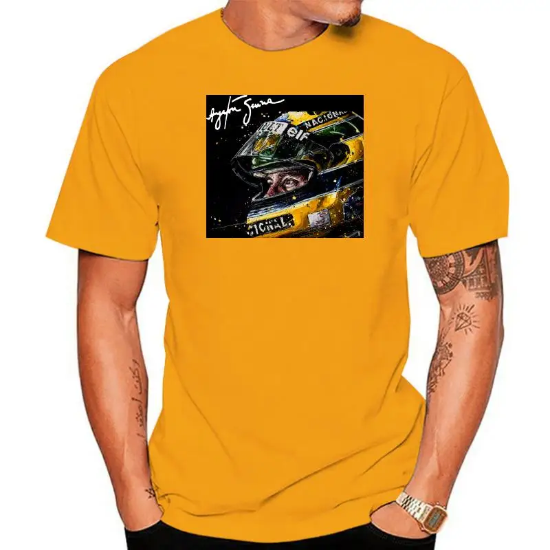 

2022 Newest High Quality Ayrton Senna Tribute T-Shirt Helmet Tee Men's Fashion Tees Graphic Men's T Shirt Short Sleeve