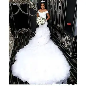 High Quality Wholesale African Wedding Dresses Bridal Gown New Style Mermaid Bridal Dresses Lace Wedding Gown 2023