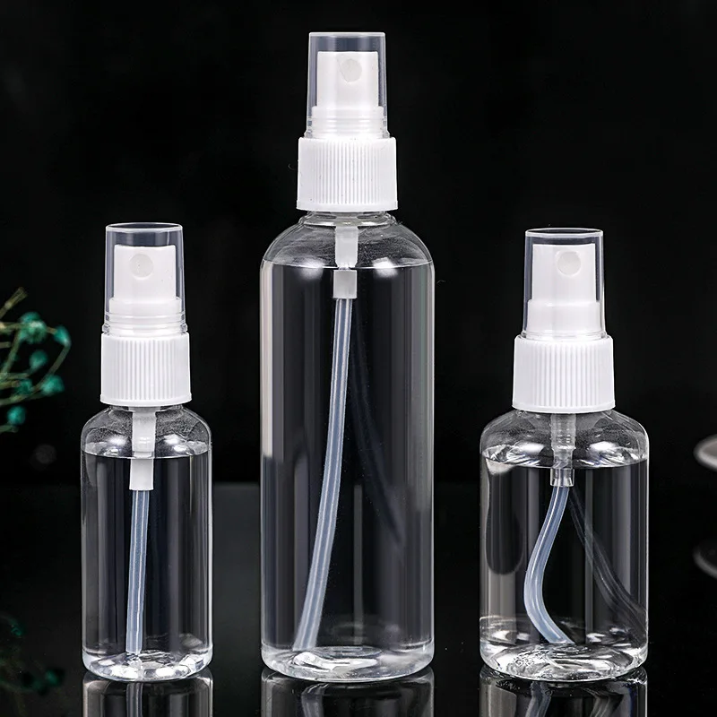 Travel Dispenser Bottle Transparent Cosmetic Perfume Alcohol Portable Plastic Pressed Small Spray Bottle Sterilization