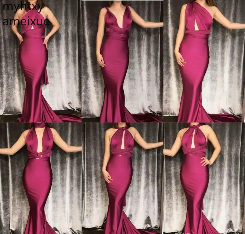 

Женское атласное платье-Русалка, бордовое сексуальное вечернее платье в арабском и дубайском стиле, одежда для официальвечерние, выпускного вечера, индивидуальный пошив, большие размеры, 2023