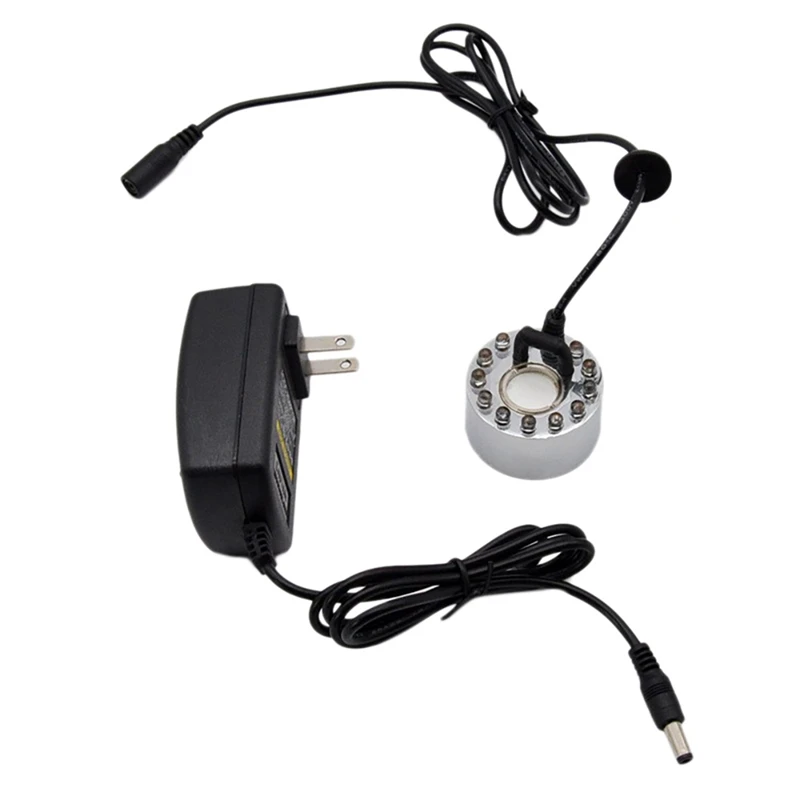 

Mist Maker 12 LED Light Color Change Mist Maker Atomizer Water Fountain Pond Indoor Outdoor Mister Foggers