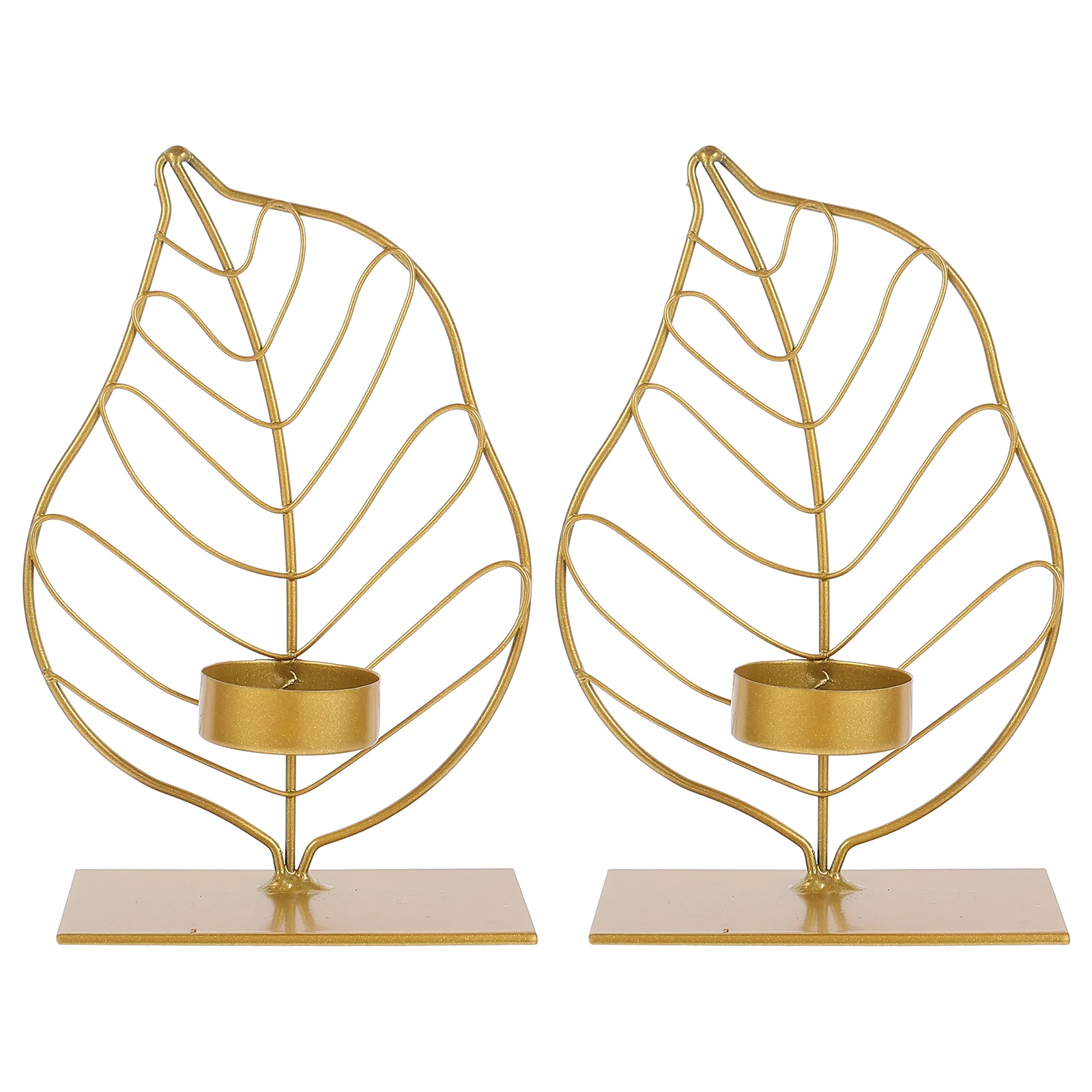 

Holder Candleholder Stand Decor Leaf Retro S Valentinemetal Holders Table Creative Stick Ramadan Votive Candlestick Romantic
