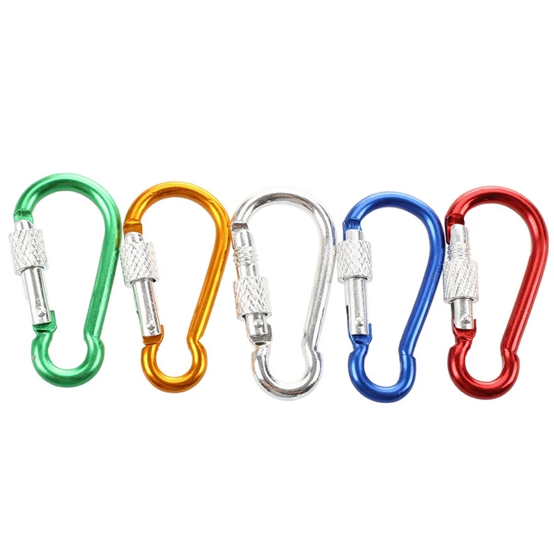 

40Pcs Assorted Color Aluminum Alloy Carabiner Clip Hook Bottle Holders