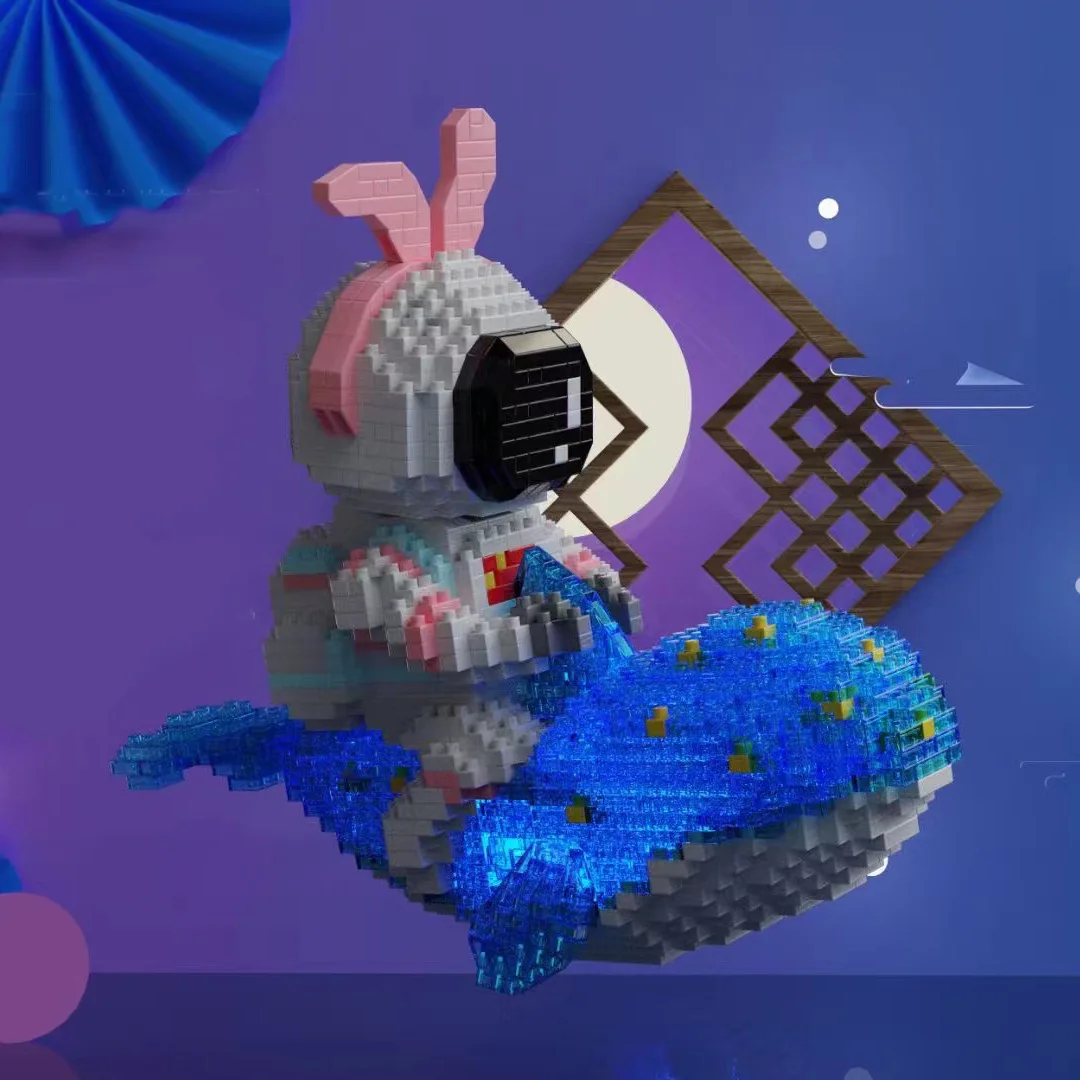 

Whale Astronaut Micro Building Blocks Travel In Space Cosmonaut Assembly Spaceman Mini Brick Figures Toys For Kid Gift