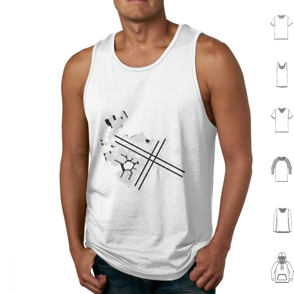 Майка без рукавов с изображением международного аэропорта Сан-Франциско