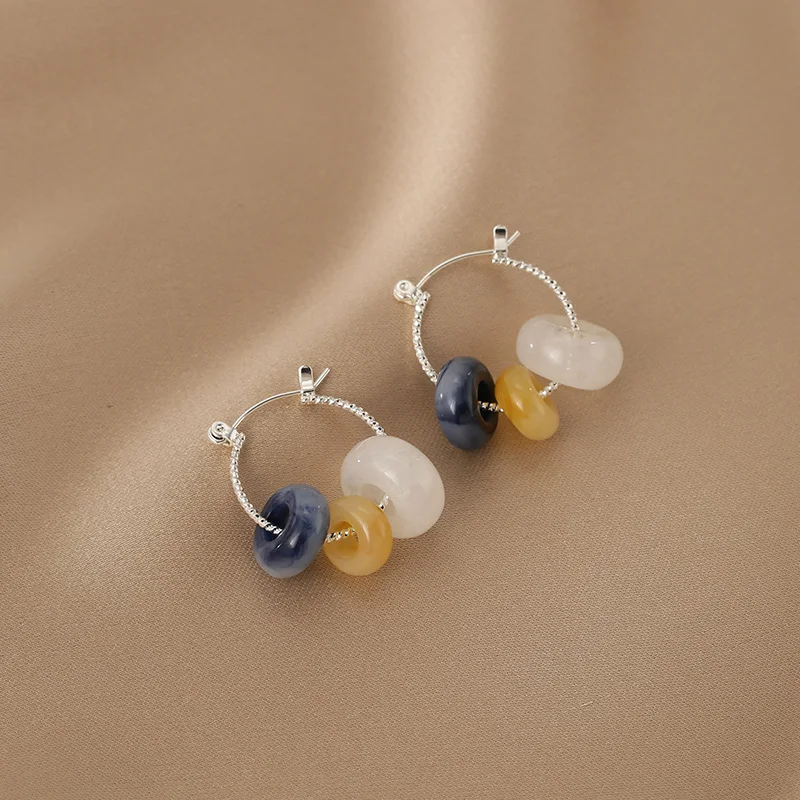 Серьги из бисера с цветочными карамелями летние женские серьги Ins Sle Personali