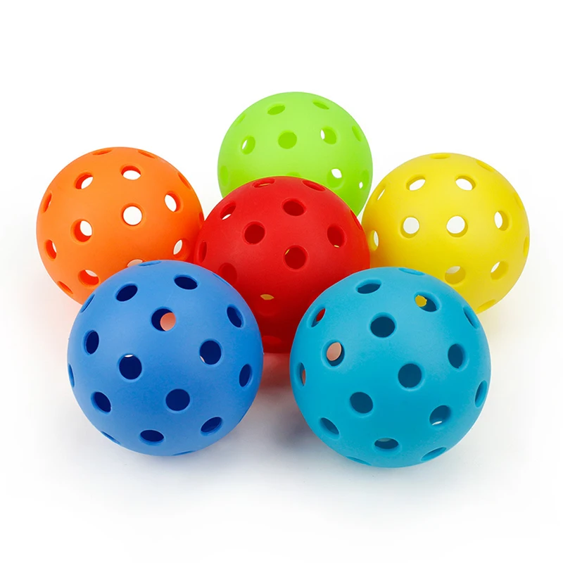 

5pcs Durable Outdoor Pickleball Balls 40 Holes Training Pickleball Accessories 74mm Standard Pickle Balls For Competition