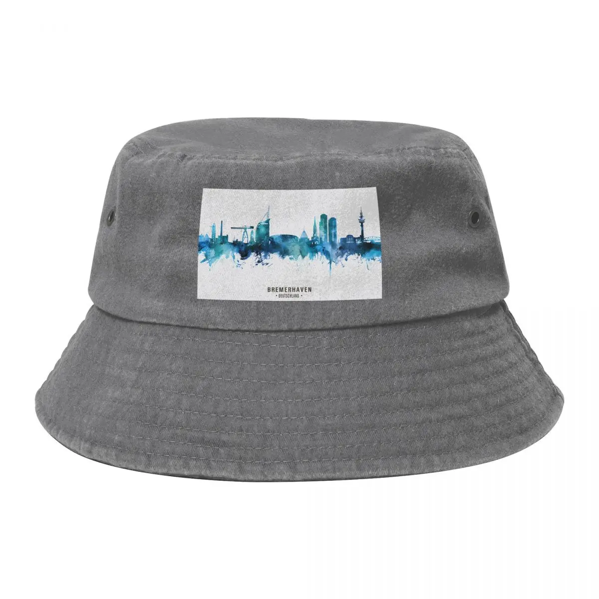 Bremerhaven Германия Skyline 2024 ковбойская джинсовая кепка рыбацкая шляпа