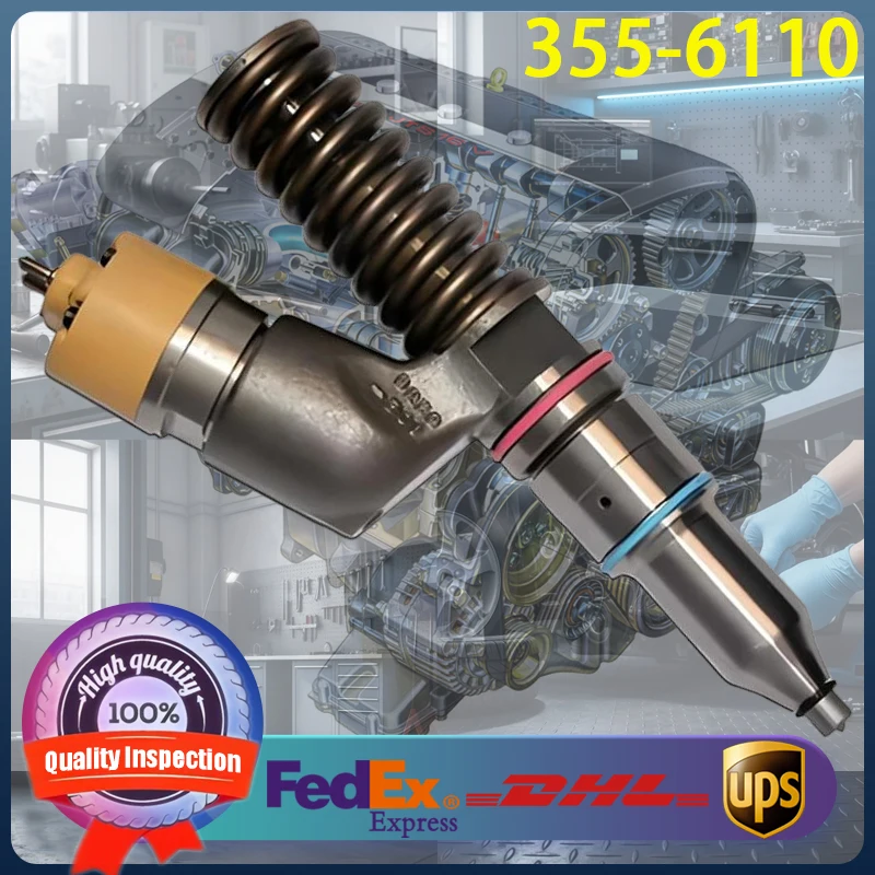 Фото Топливная форсунка Common Rail 355-6110 20R-8047 для двигателя Caterpillar CAT 735C 740 986 986K D8R D8T PL83 PL87 C15 3556110 20R8047 №1