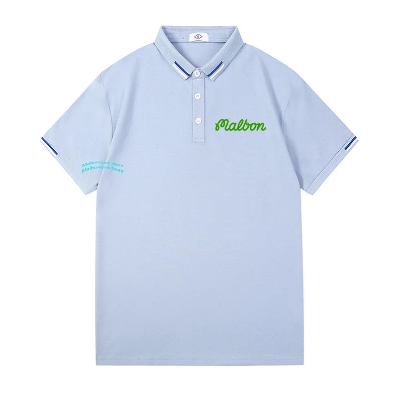 

Malbon New Man Short-sleeved T-shirt Tops Golf Men's Motion Ball Clothes Quick-drying Clothes Malbon Golf Shirts