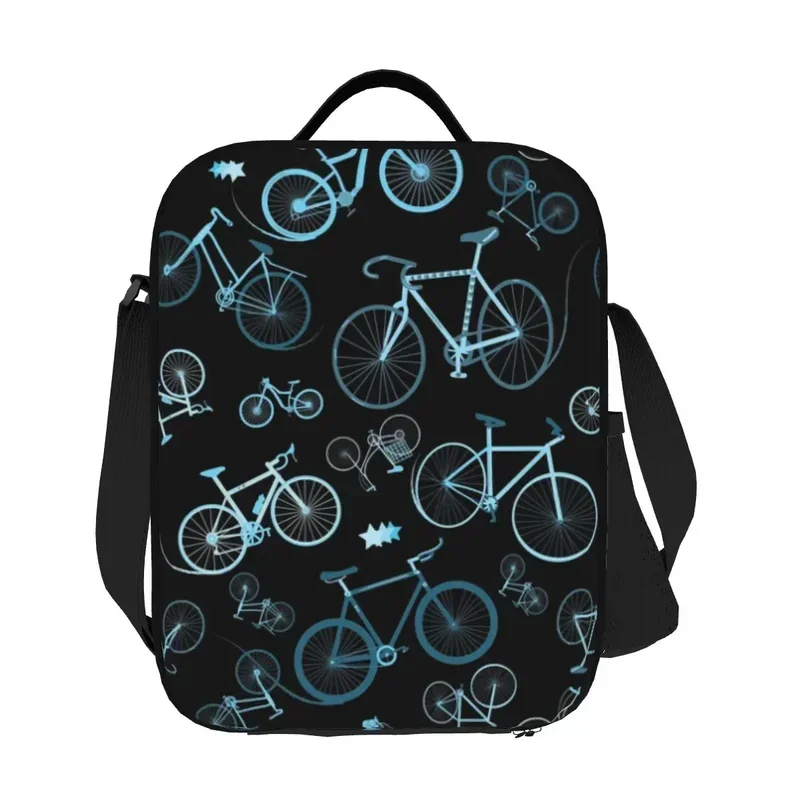 Custom MTB Bicycle Bike Lunch Bag Men Women Cooler Thermal Insulated Box for Kids School Children
