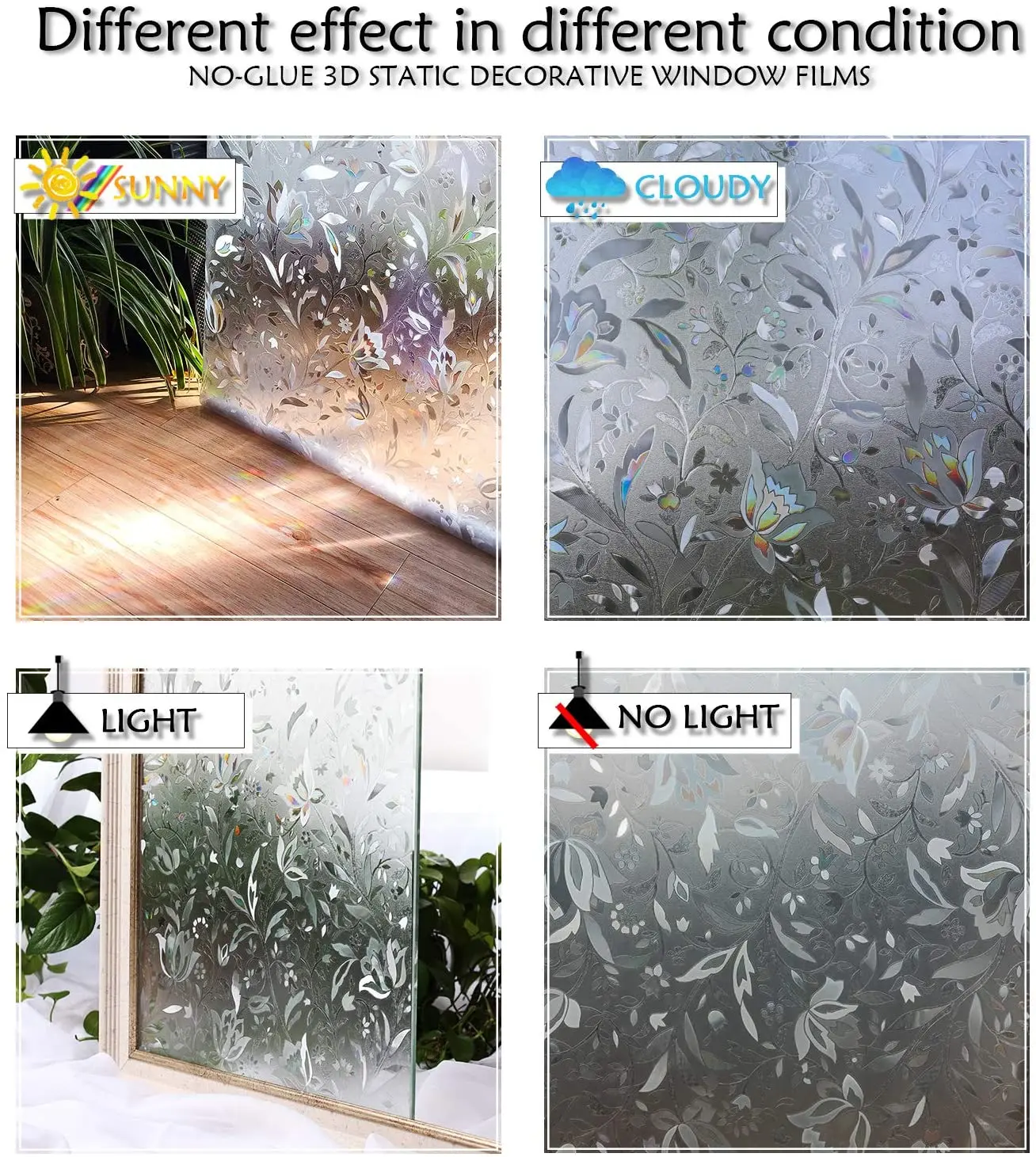Многостильная декоративная оконная пленка антистатические липкие оконные