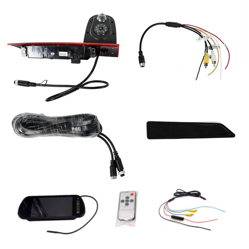 

Car Rear View Brake Light Backup Camera For Ford Transit Custom 2016 5Th After With 7 Inch Rearview Mirror Monitor