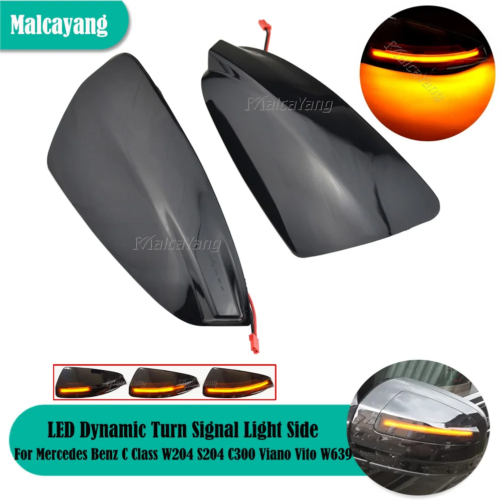 

NEW LED Dynamic Turn Signal Light Rearview Mirror Sequential Indicator For Mercedes Benz C Class W204 S204 Viano Vito Bus W639