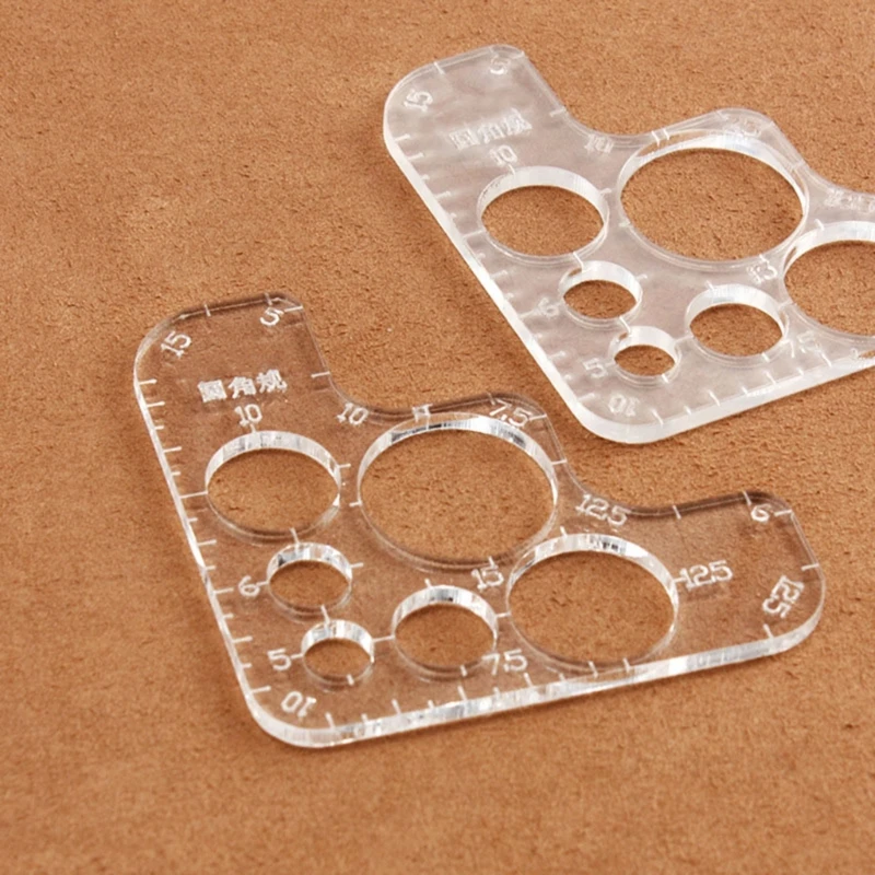 Линейка из акриловой кожи с закругленными углами M89B