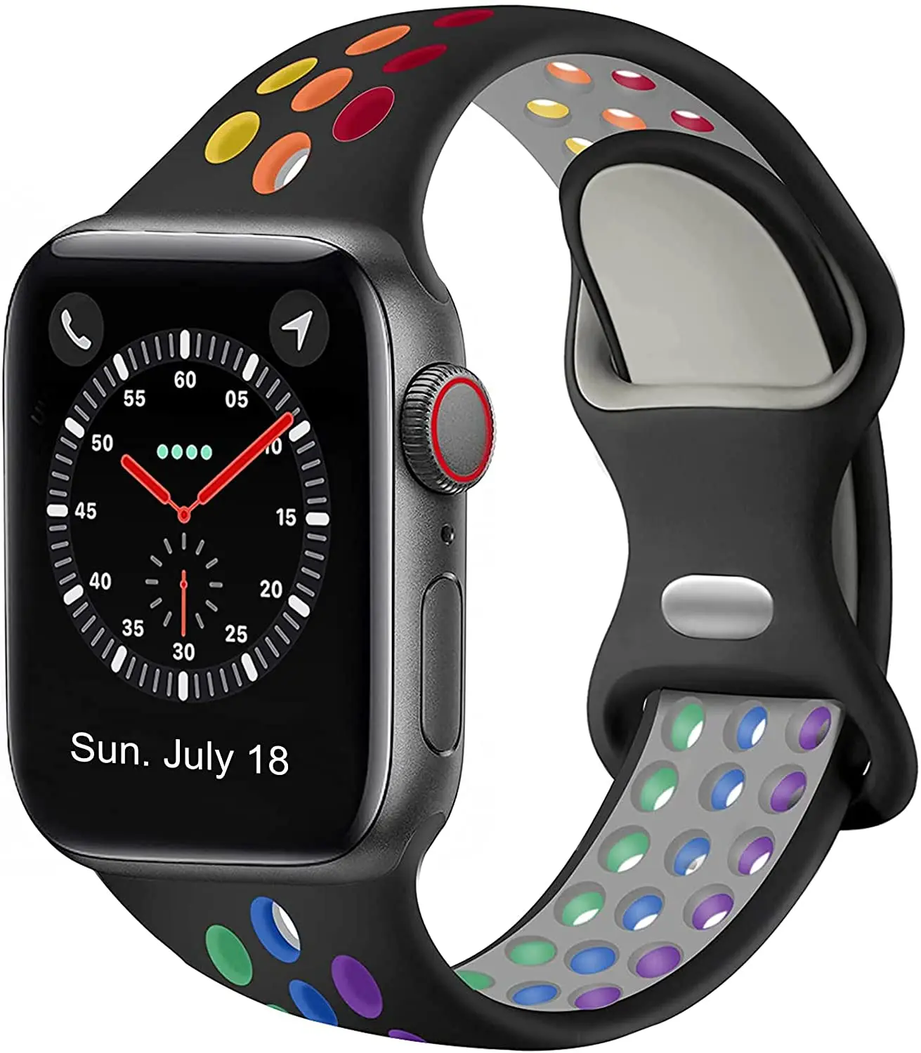 Ремешок силиконовый для Apple Watch band 44 мм 40 мм 41 мм 45 мм, резиновый  спортивный браслет для смарт-часов iWatch Series 3 se 4 5 6 7 | АлиЭкспресс