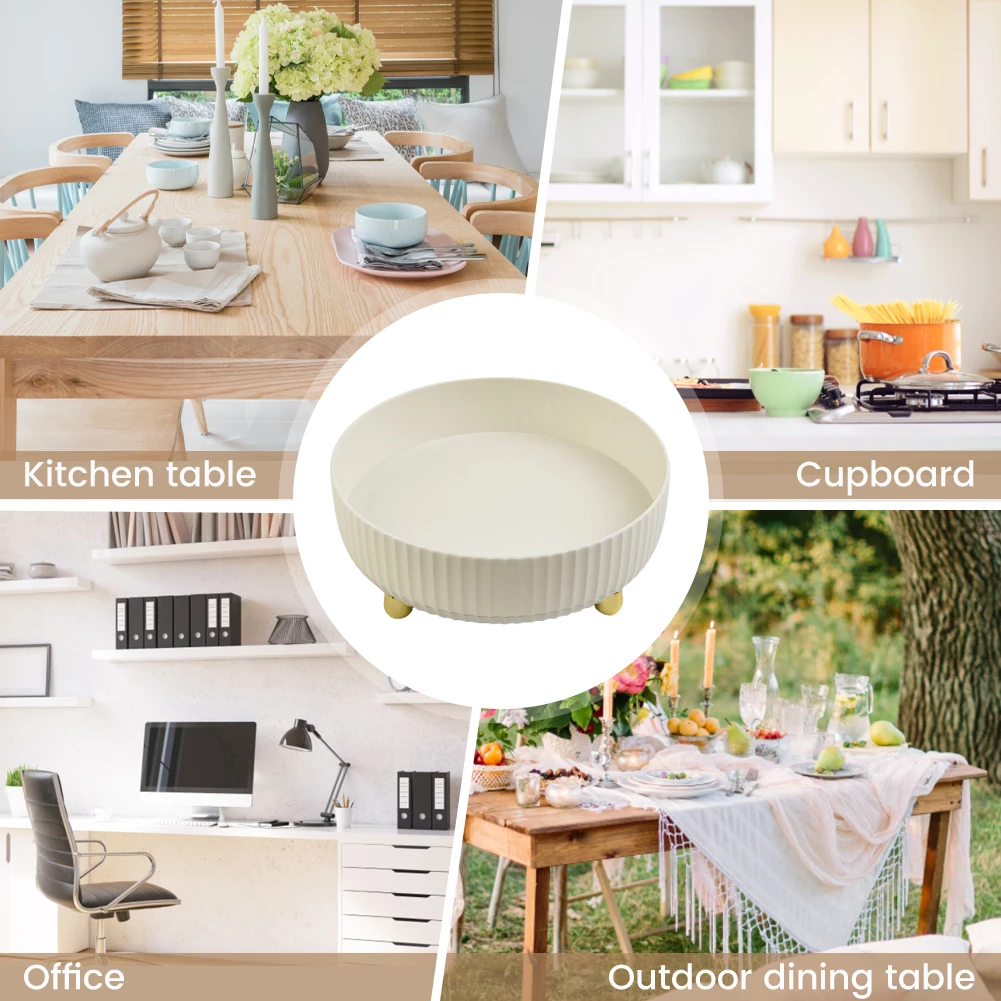 

Kitchen Shelf Rotating Shelves White/green/orange With Removable Tray 22*7.5cm 360° Rotatable Household Multiple Uses