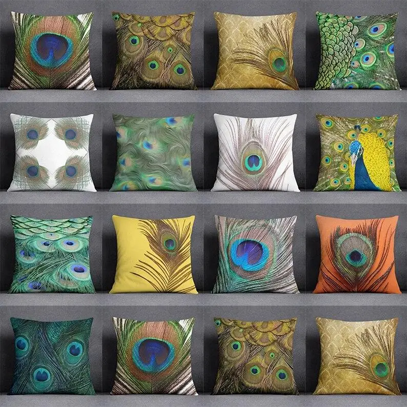 

Подушка с павлиньими перьями, 45 см * 45 см