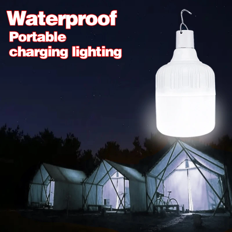 

Portable Emergency Lights Hook Outdoor USB Rechargeable Mobile LED Lamp Bulbs Fishing Camping Patio Porch Garden Lighting.