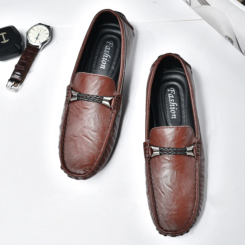 Classic Vintage Leather Loafers Men's 