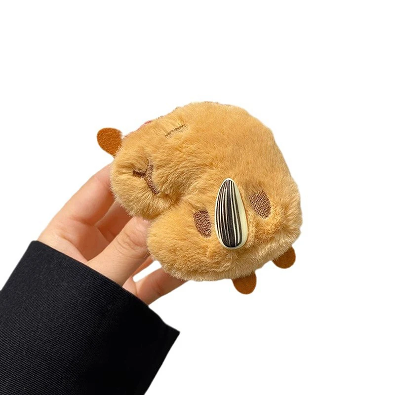 Семена арахиса и дыни двусторонняя милая капибара плюшевые когти для волос