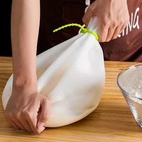 1set cooking pastry tool household kitchan soft silicone preservation kneading dough flour mixing bag kitchen gadget accessories