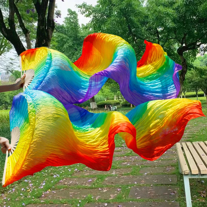 Профессиональная шелковая вуаль для танца живота фата ручной работы фанатов