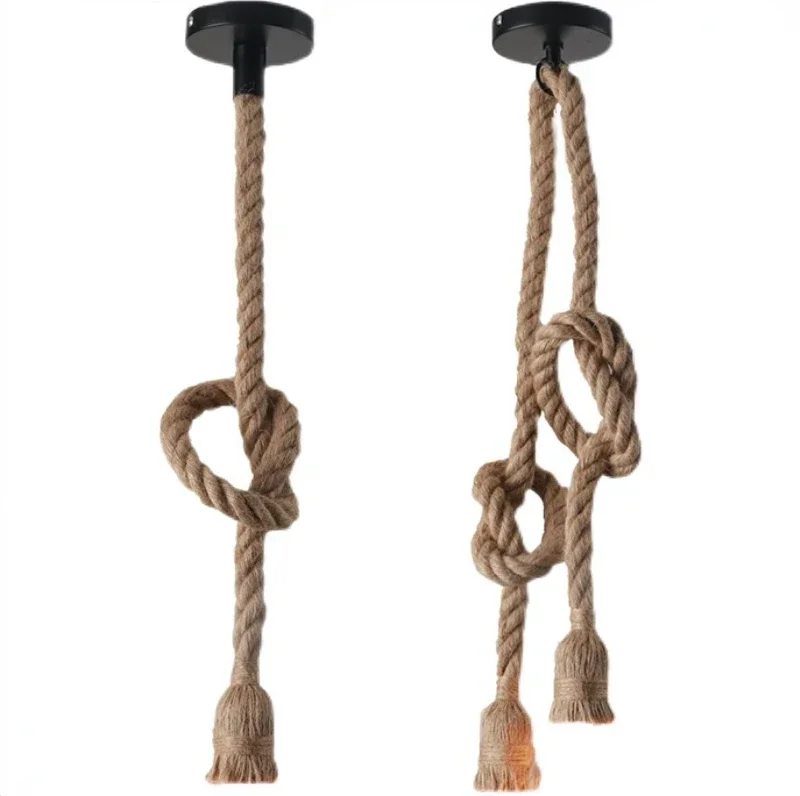 Новый Винтажный Ретро-светильник из пеньковой веревки осветительная база для