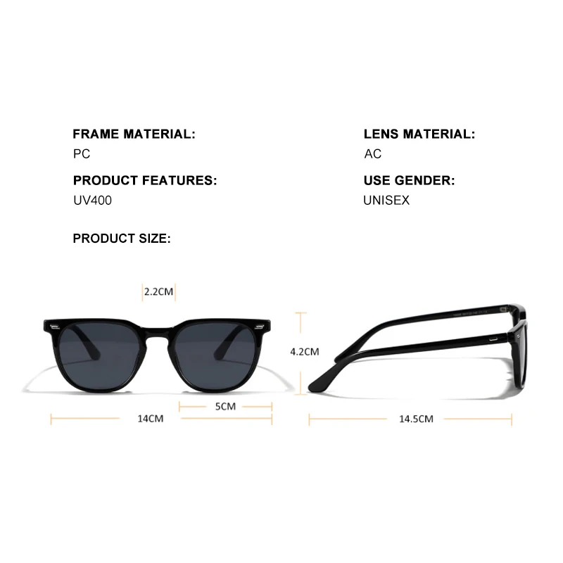 DDDLONG Retro Fashion Sunglasses Women Men Sun Glasses Classic Vintage UV400 Outdoor Shades D310 |