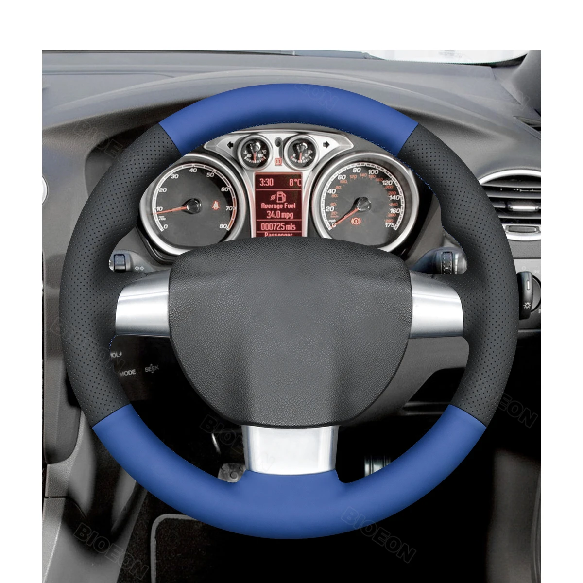 Фото Кожаный чехол на руль Bioeon для Ford Focus MK2 ST 2005-2011 / Focus RS 2009-2011 №3
