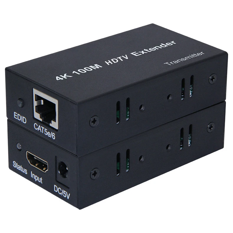 

4K 100M HDMI Extender Over Single Cat6/7 to 60M 100M 120M HDMI to Rj45 Audio Video Extension for PC Laptop Monitor HDTV Project