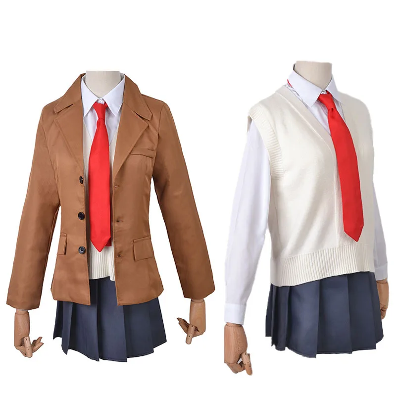 

Женская школьная форма Seishun Buta Yarou Wa Bunny Girl, парик для косплея сакуражима МАИ из аниме, костюм на Хэллоуин, костюм для вечеринки, уши