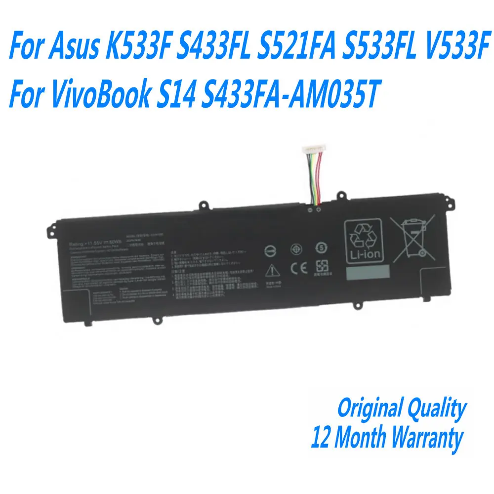 Новый аккумулятор для ноутбука 11 55 В 50WH C31N1905 Asus K533F S433FL S521FA S533FL V533F VivoBook S14 S433FA-AM035T