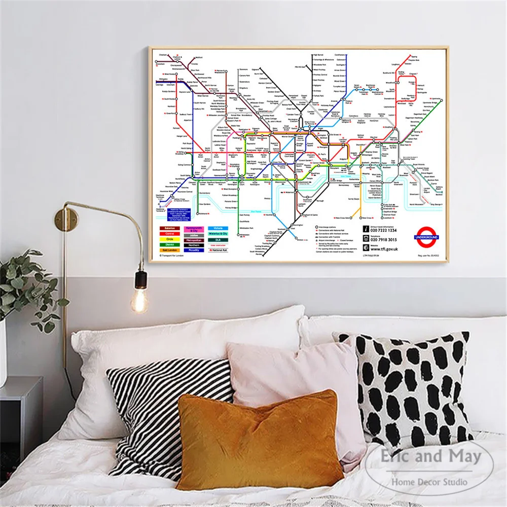 

World Subway Metro Map Posters And Prints Canvas Art Decorative Wall Pictures For Living Room Home Decor Unframed Painting