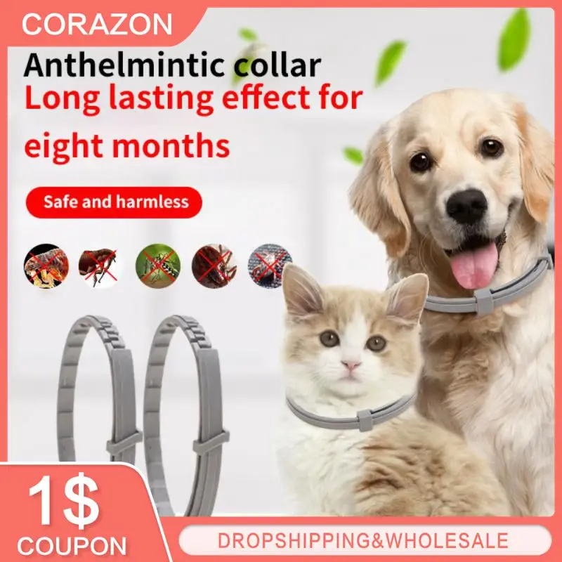 

Dog Anti Flea And Ticks Cats Collar Pet 8Month Protection Retractable Pet Collars For Puppy Cat Large Dogs Accessories