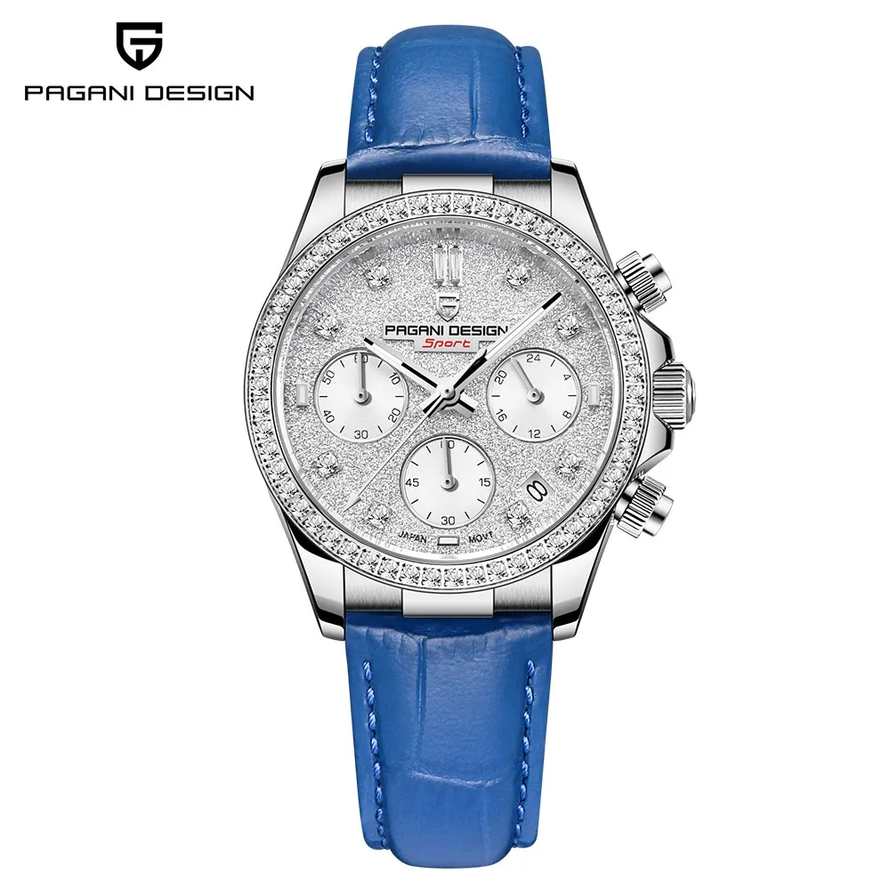 2022 PAGANI Design New 36MM Classic Women Quartz Watch Stainless Steel Sapphire Fashion 100m Waterproof Chronograph Reloj Mujer enlarge