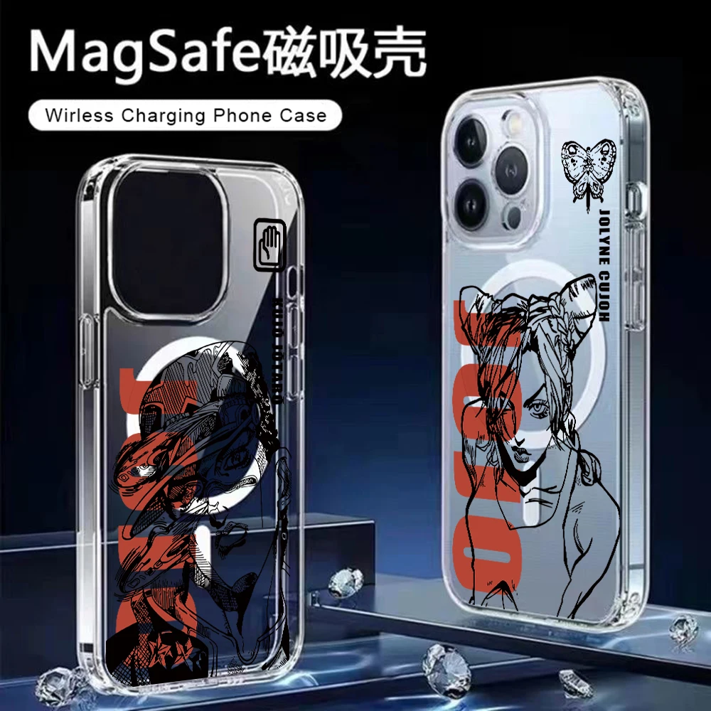 Фото Горячая новинка: Магнитный чехол JoJo's Bizarre Adventure для Samsung Galaxy S25 S24 S23 S22 S21 S20 FE Edge Plus Ultra 5G, мягкий чехол из ТПУ №3