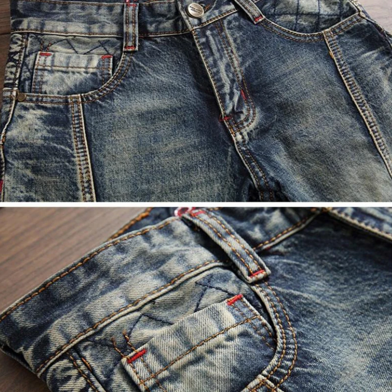 Mens Jeans Men Cargo Pants Splicing Denim Trousers Men's Straight Casual Designer Military Hip Hop Fashion Streetwear Male