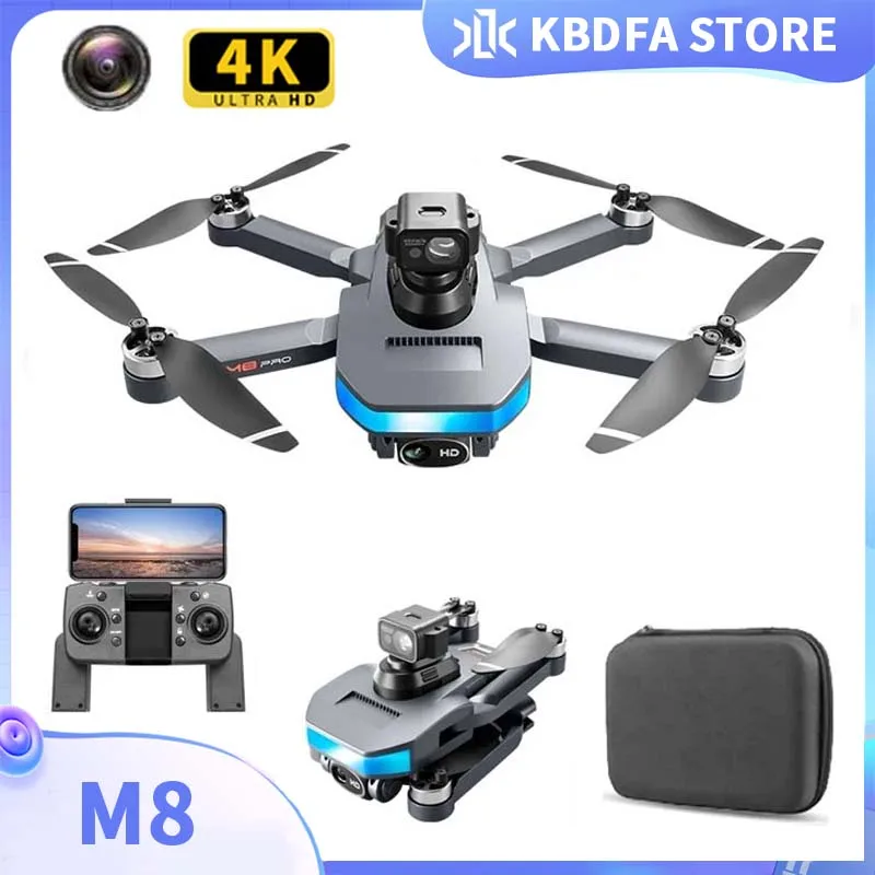 

KBDFA New 2023 M8 PRO Professional Drone FPV GPS With Dual Camera 6K Brushless Motor Obstacle Avoidance Quadcopter RC Toys Dron
