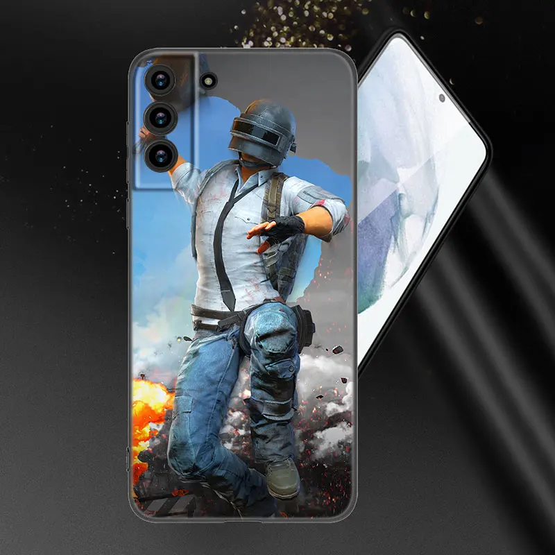 PUBG Game Phone Case For Samsung Galaxy S23 S22 S21 S20 Ultra FE S10E S10 Lite S9 S8 Plus S7 S6 Edge Soft TPU Black Cover images - 6