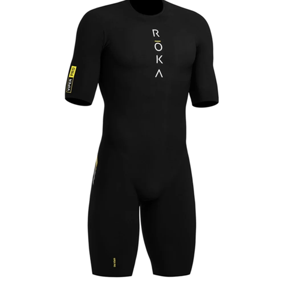 

2022 ROKA Back Zipper Mens Cycling Skinsuit Running Clothing Triathlon Jumpsuit Trisuit Short Sleeve Speedsuit Maillot Ciclismo