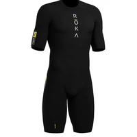 2022 roka back zipper mens cycling skinsuit running clothing triathlon jumpsuit trisuit short sleeve speedsuit maillot ciclismo