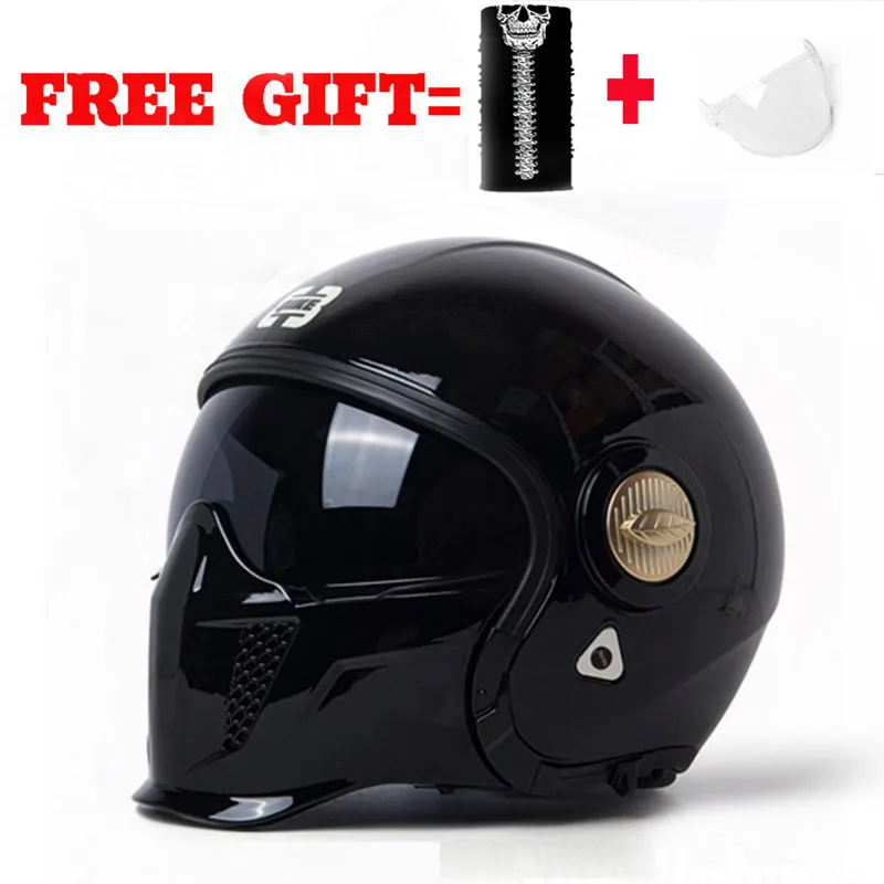 Cascos Moto Motorcycle Helmet Accessories Black Warrior Predator Full Helmet Motorbike Helmet Dargon Motorcross Women Men P01