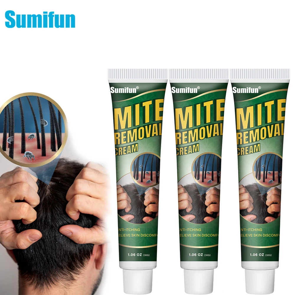 

Sumifun Mite Removal Cream Kill Lice Ointment Scabies Treatment Thigh Skin Rash Itching People Pets Body Medical Health Care