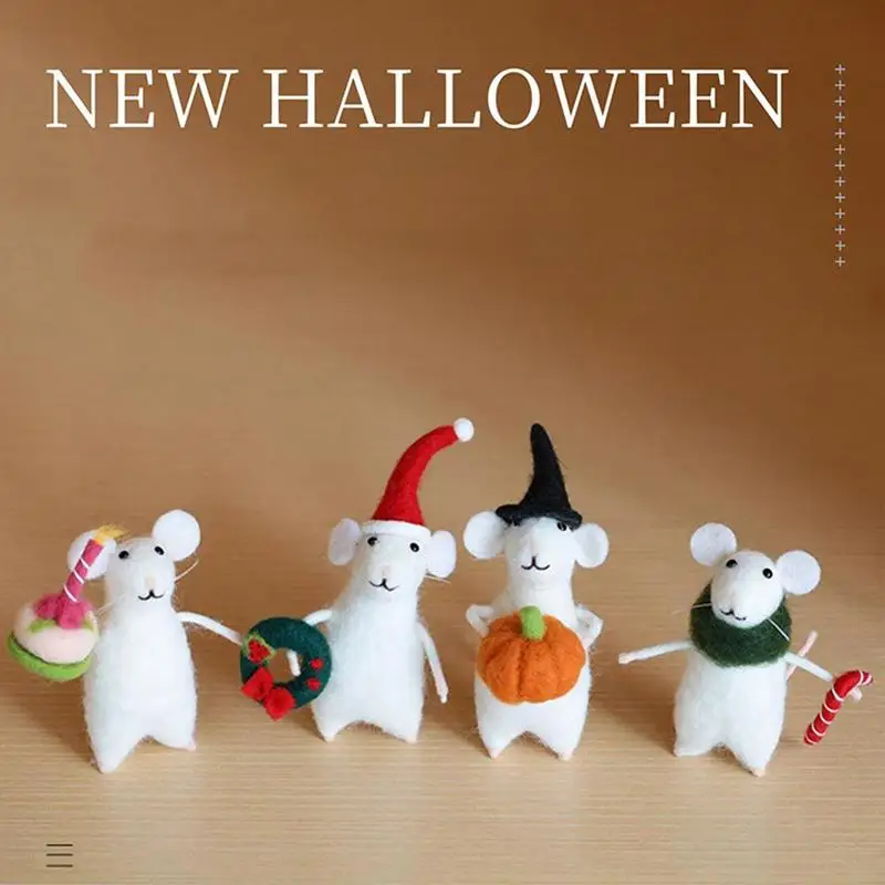 

Felt Mouse Ornaments Cute Halloween Felt Mouse Home Decor For Home Apartment Dormitory Hotel Offices For Women Men Teens DIY