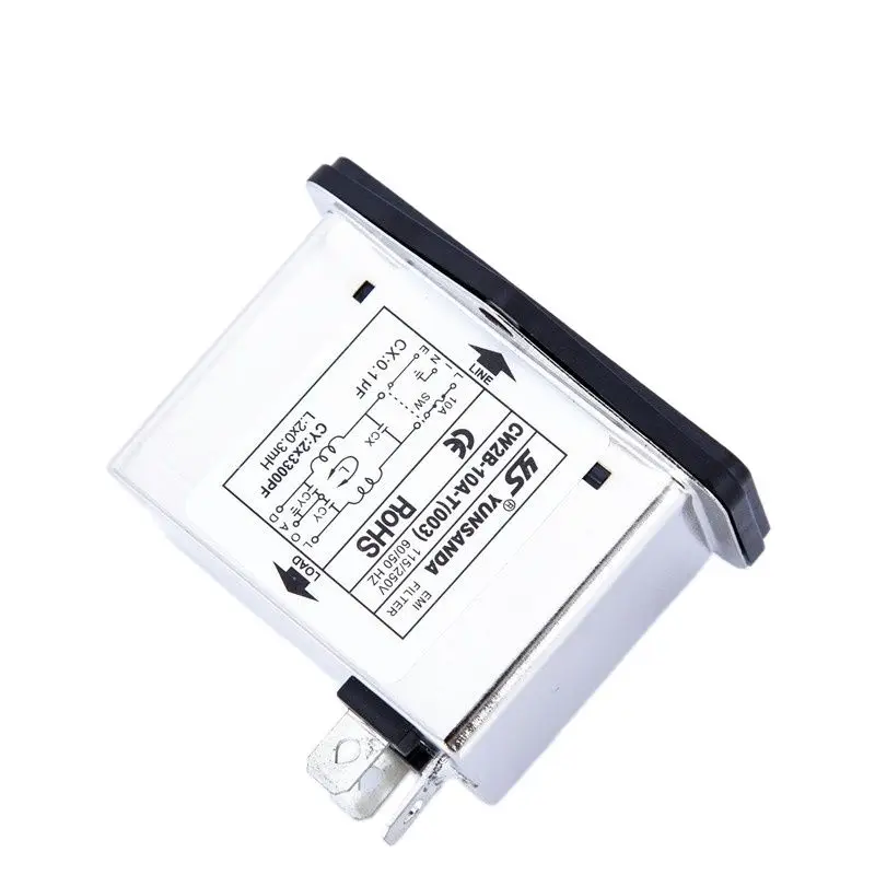 YUNSANDA 10A фильтр электромагнитных помех с большим переключателем и разъемом