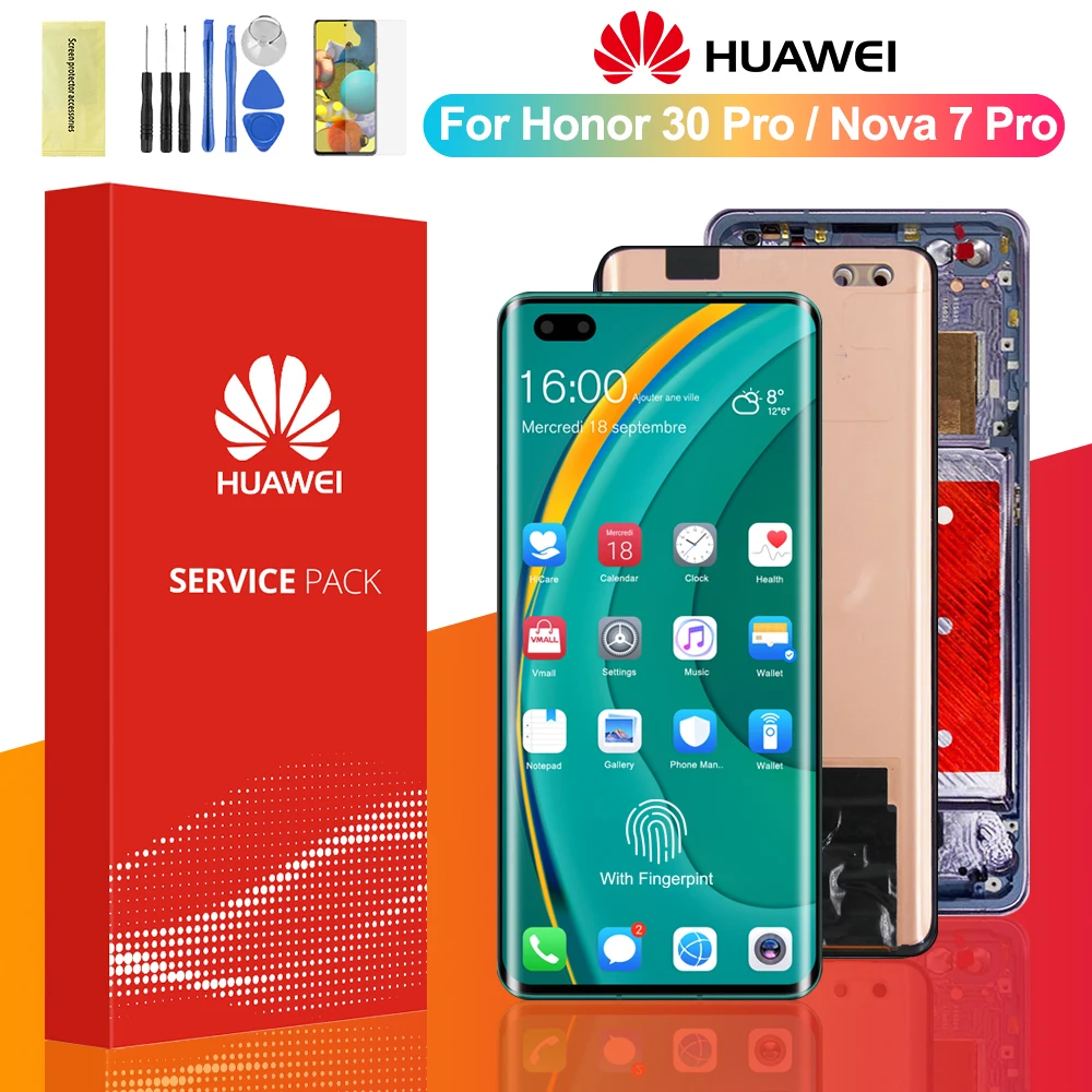 Оригинальный экран 6 57 дюйма для Huawei Honor 30 Pro ЖК-дисплей сенсорный дигитайзер в
