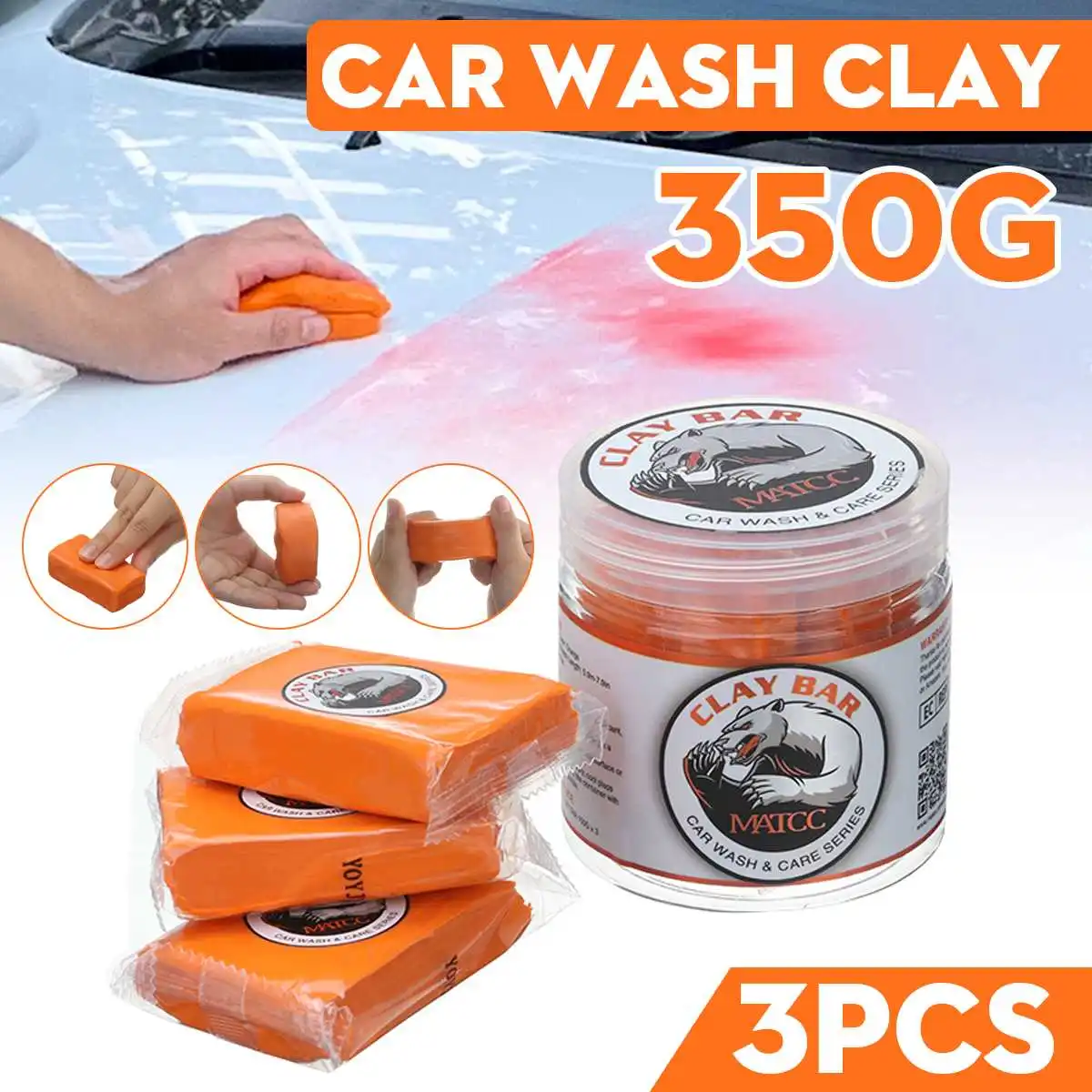 

3/6Pcs Car Cleaning Magic Clay Bar Car Detailing Wash Mud Paint Maintenance Tools Auto Washing Mud For Auto Truck Cleaning